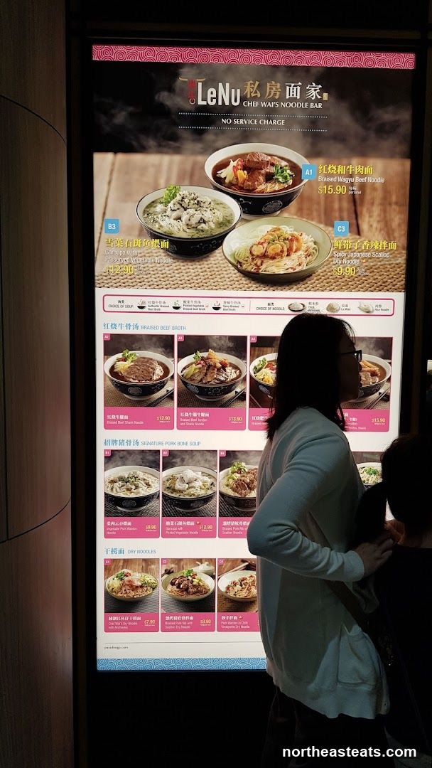 LeNu Chef Wai's Noodle Bar Menu