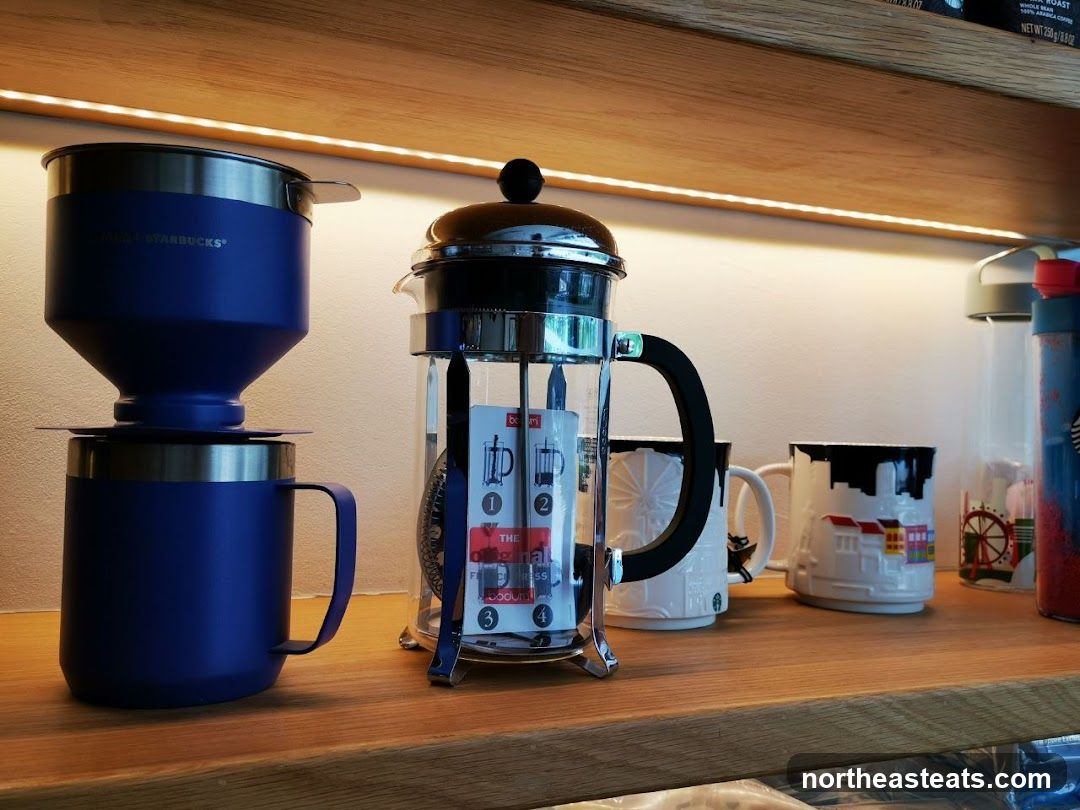 Coffee brewing equipment and mugs