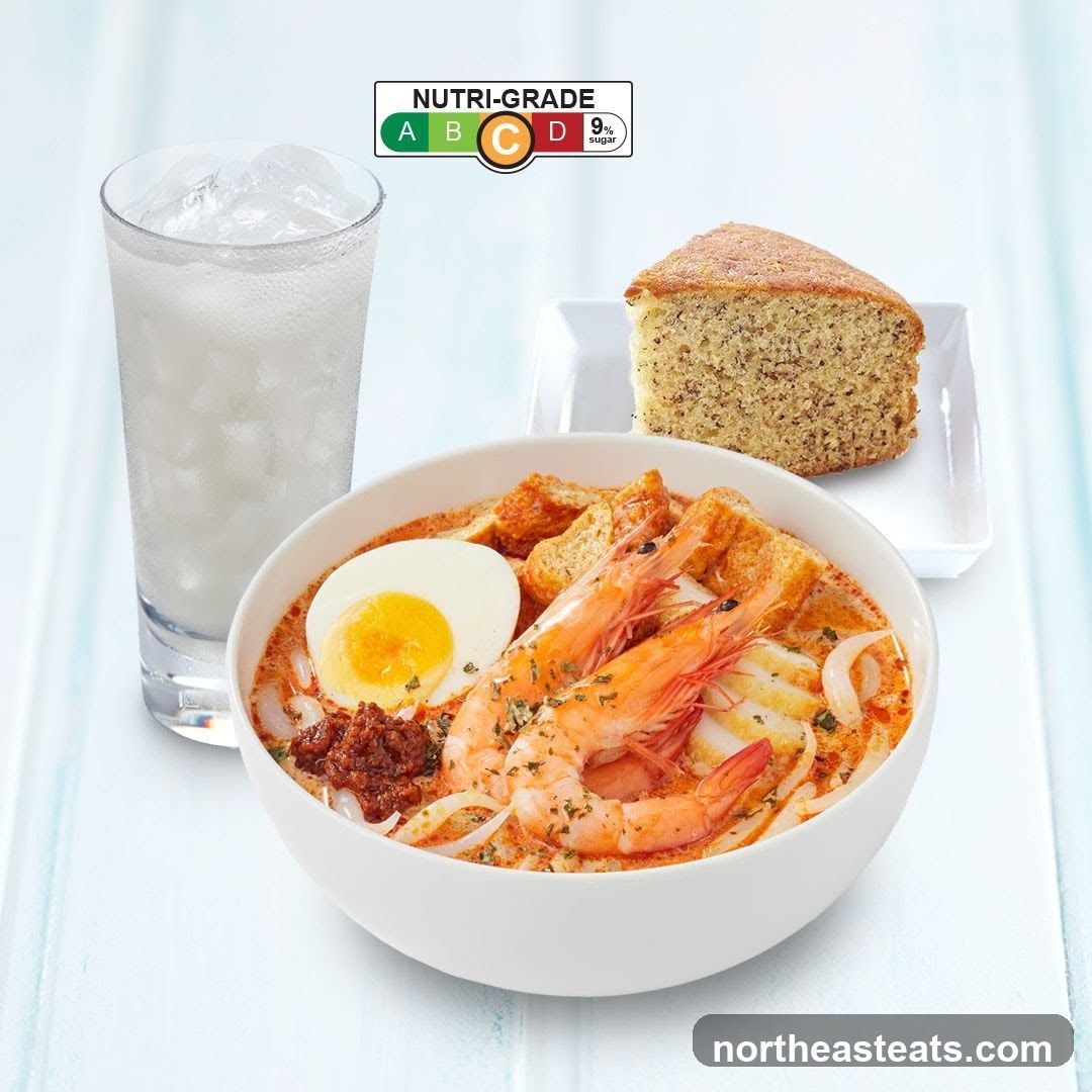 Laksa with Cake and Drink