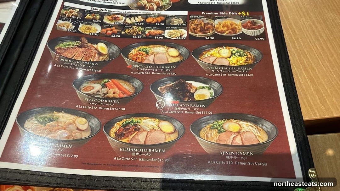 Ramen Menu