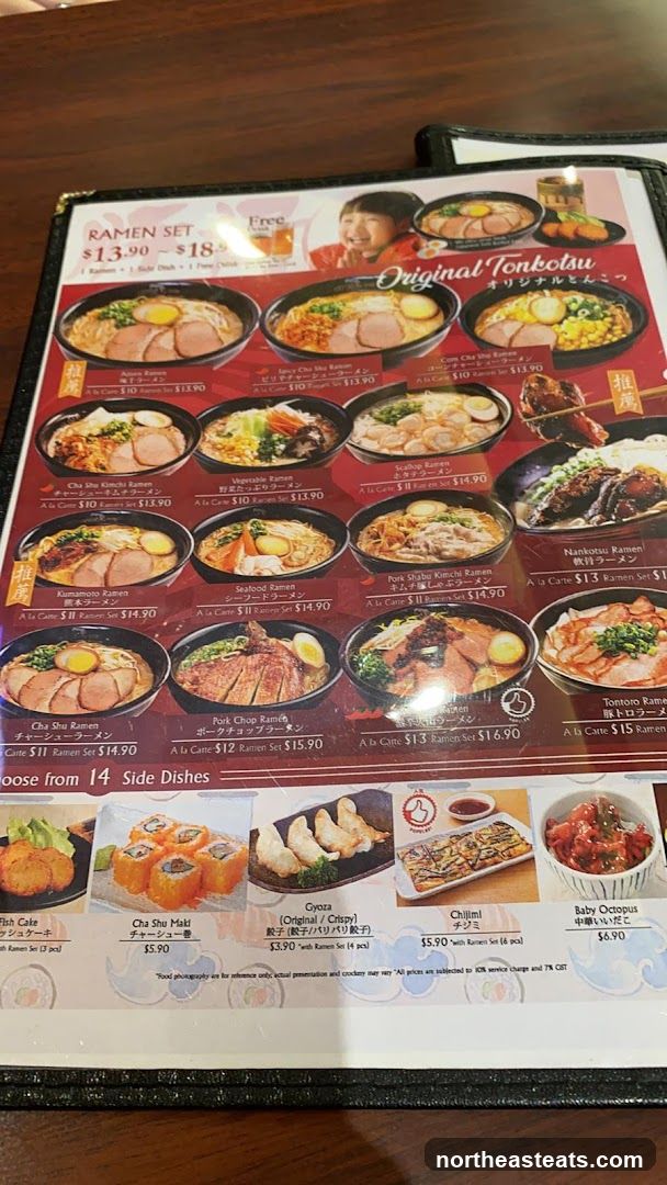 Ramen Menu