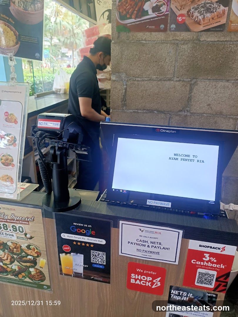 Counter with POS system and promotional materials