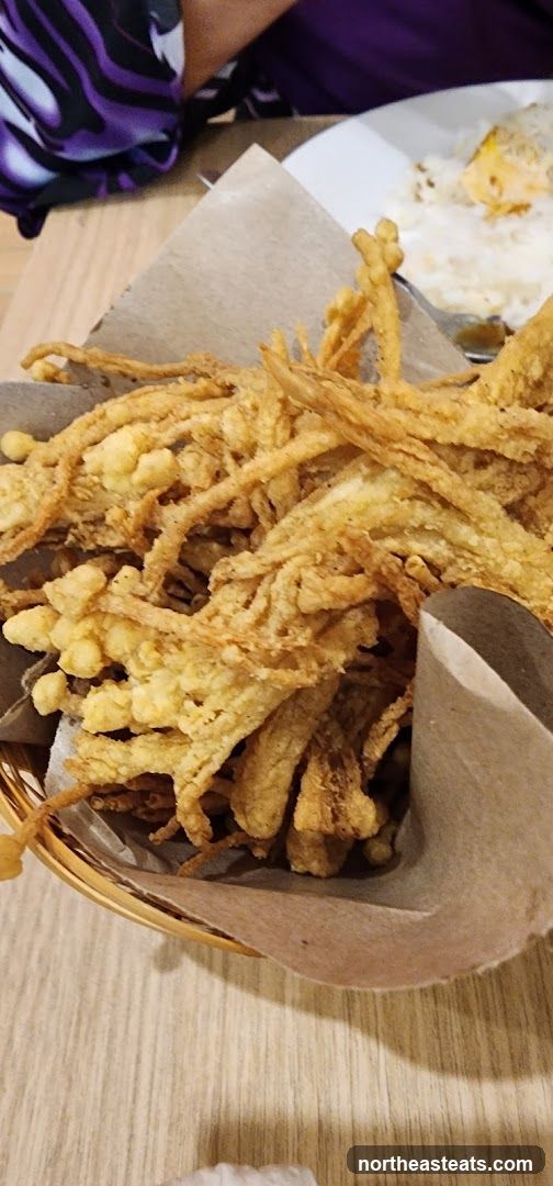 Fried Enoki Mushrooms