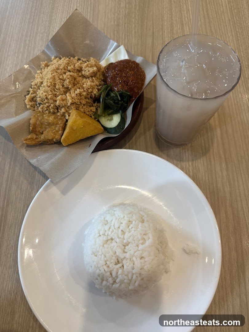 Indonesian Meal with Drink