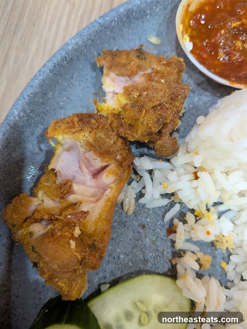 Fried Chicken with Rice and Sambal
