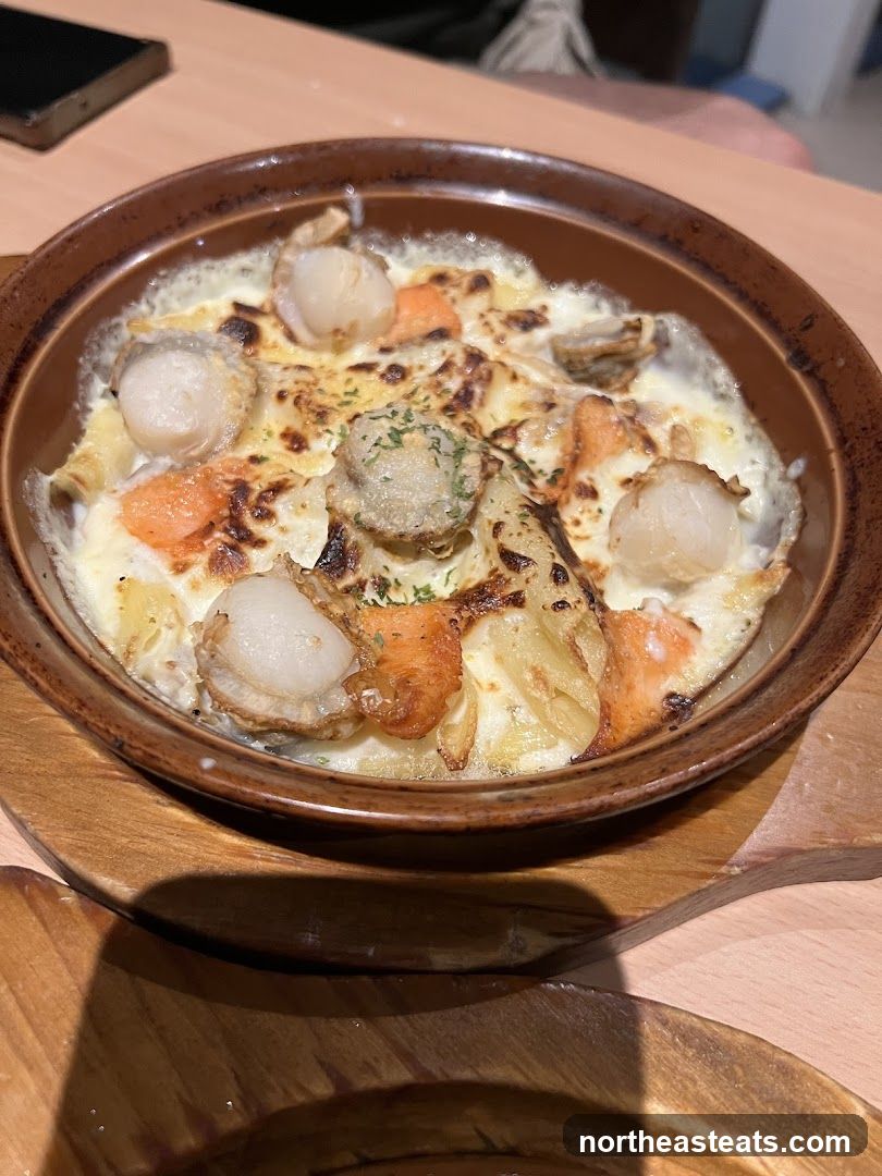 Scallop and Salmon Gratin