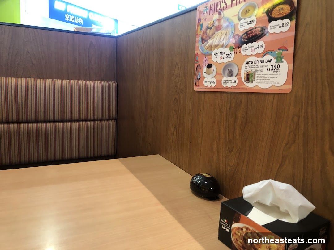 Restaurant Booth with Menu