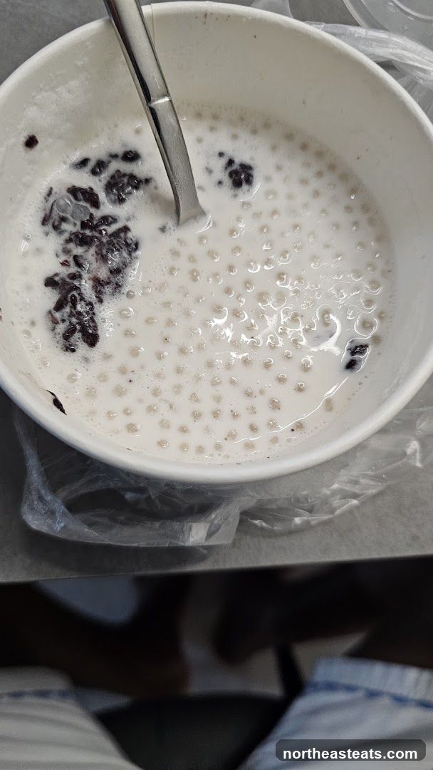 Black Rice Pudding with Tapioca Pearls