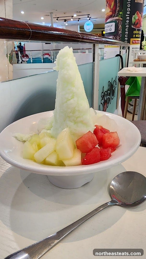 Dessert with Fruit and Shaved Ice