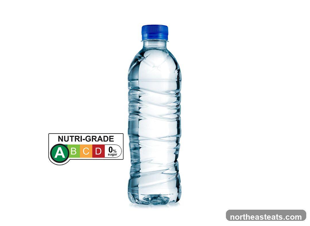 Bottle of Water with Nutri-Grade Label
