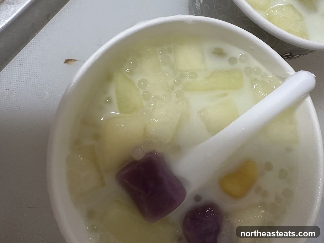 Dessert with Fruit and Tapioca Pearls