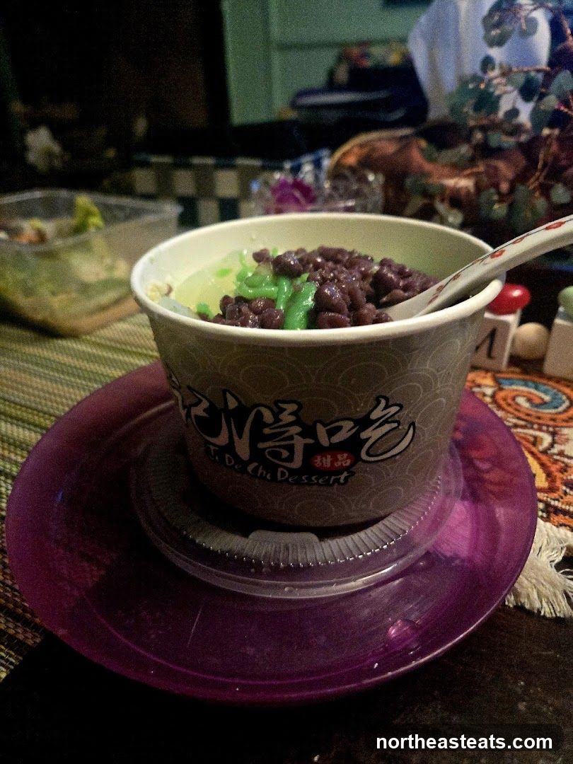 Dessert with Red Beans and Green Jelly