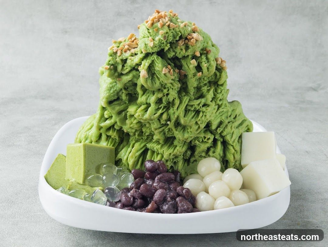Matcha Shaved Ice Dessert