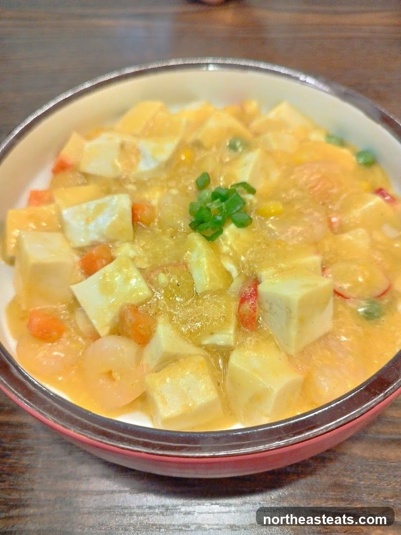 Tofu and Shrimp Dish