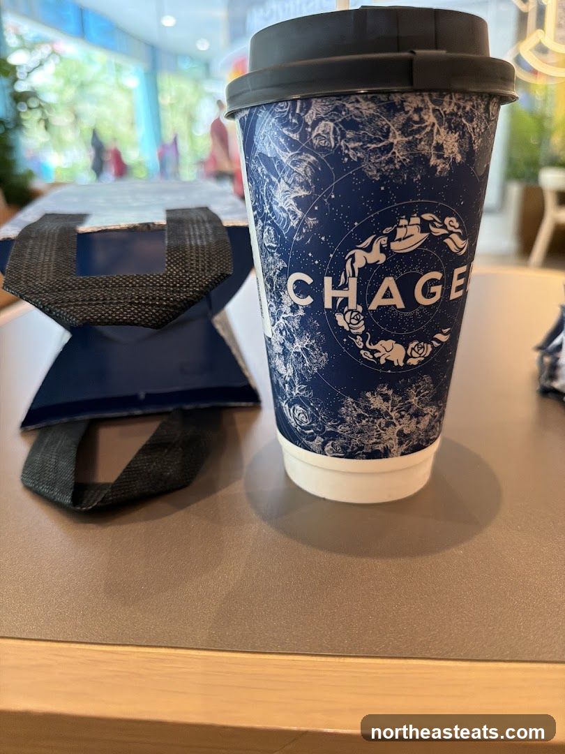 Coffee cup and shopping bag