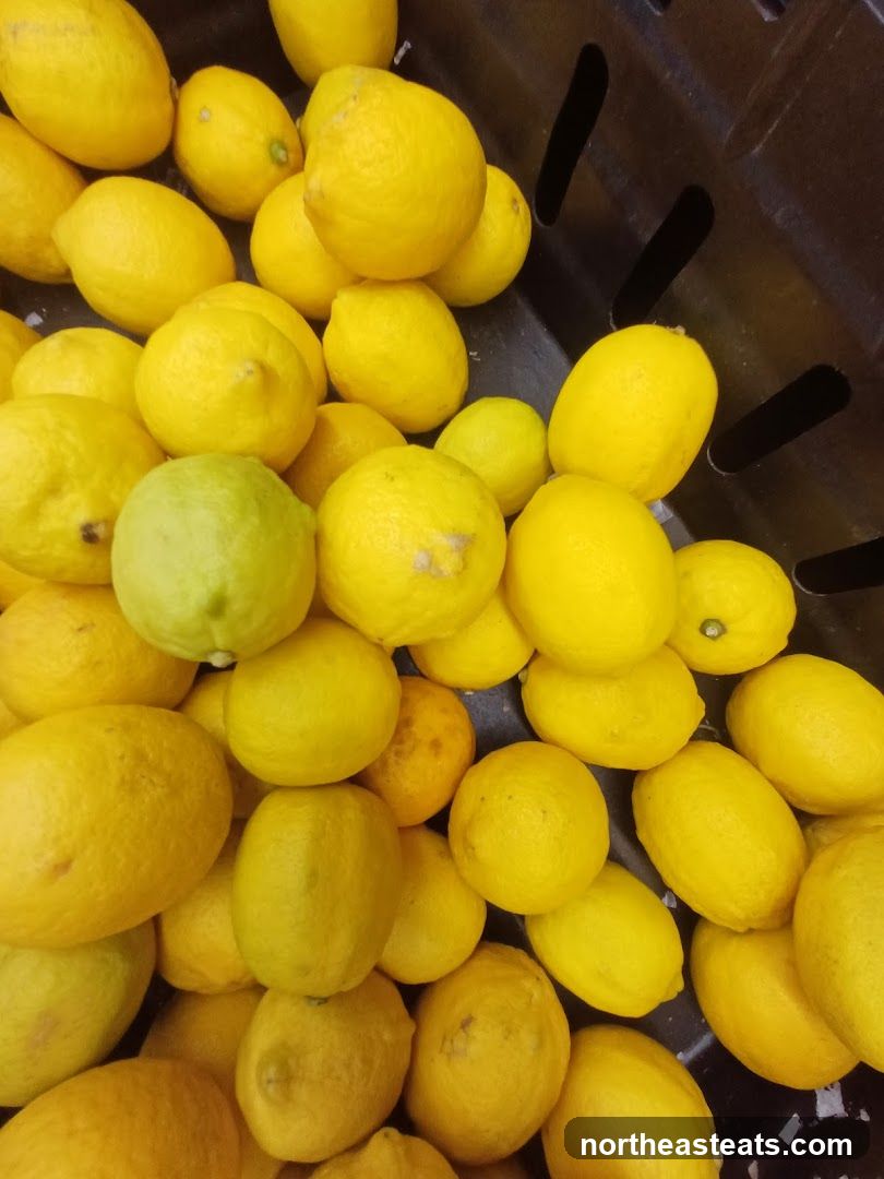 Lemons in a basket