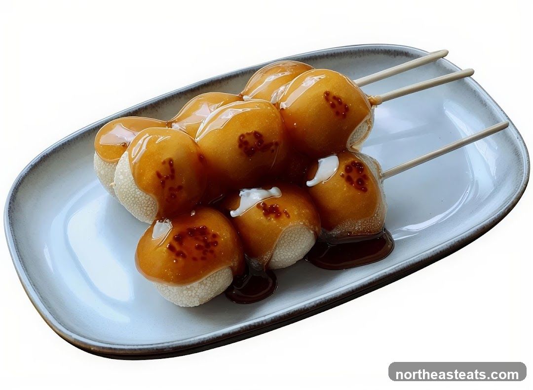 Dango on a plate