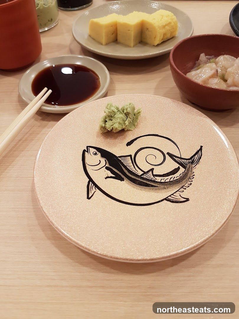Sushi Plate with Fish Design