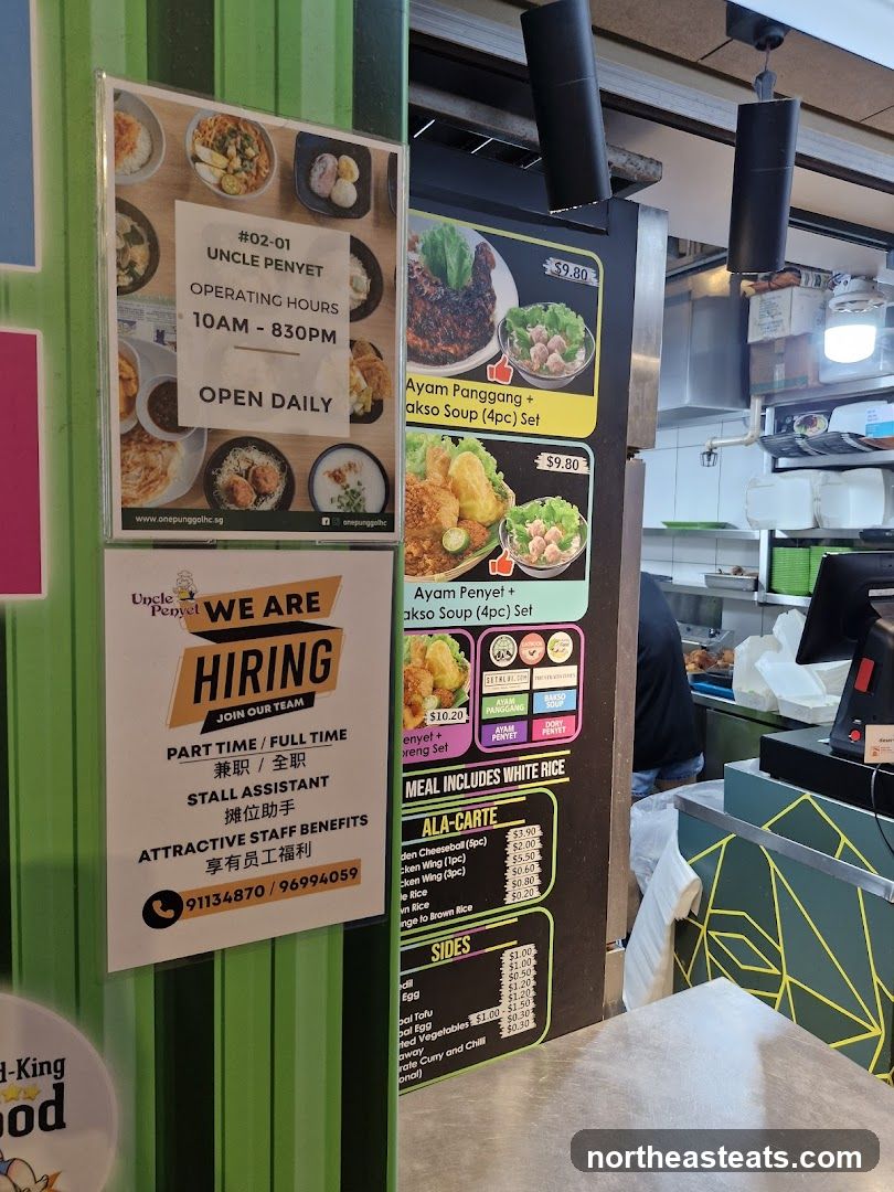 Uncle Penyet Menu and Hiring Poster