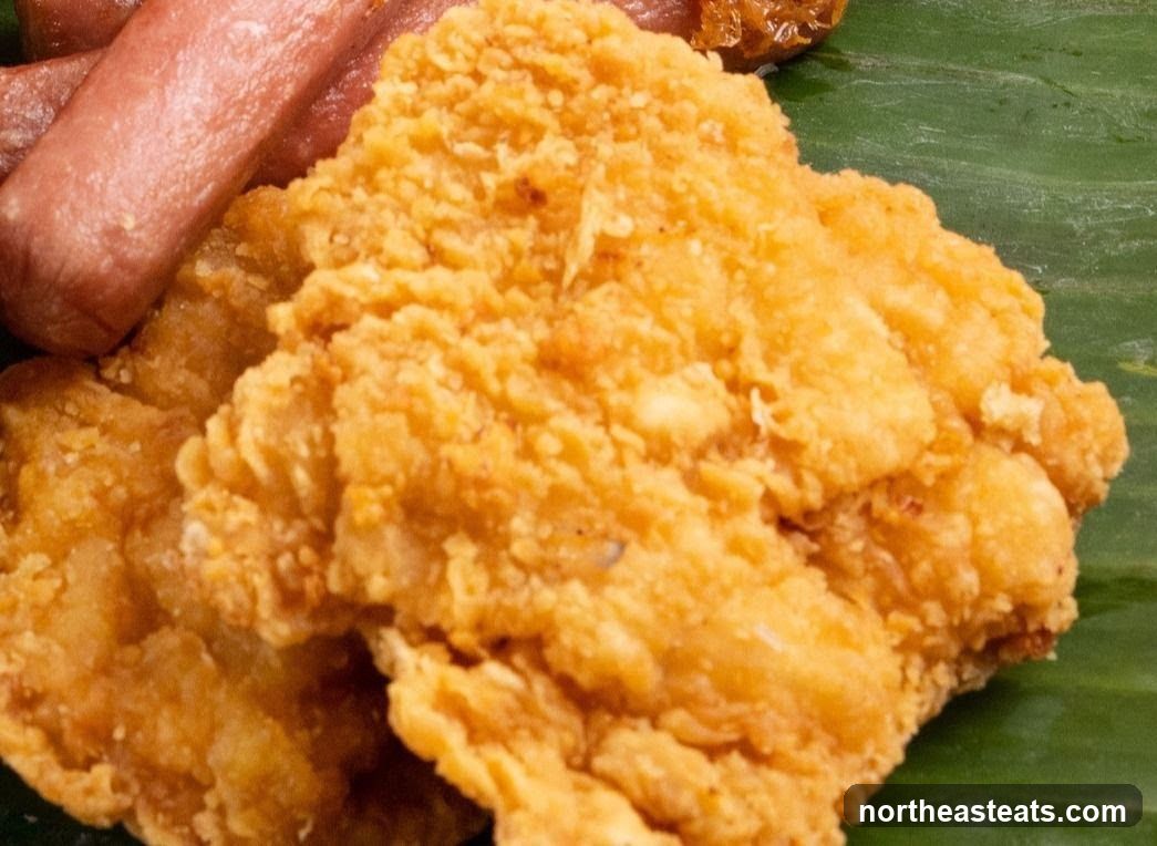 Fried Chicken and Sausages