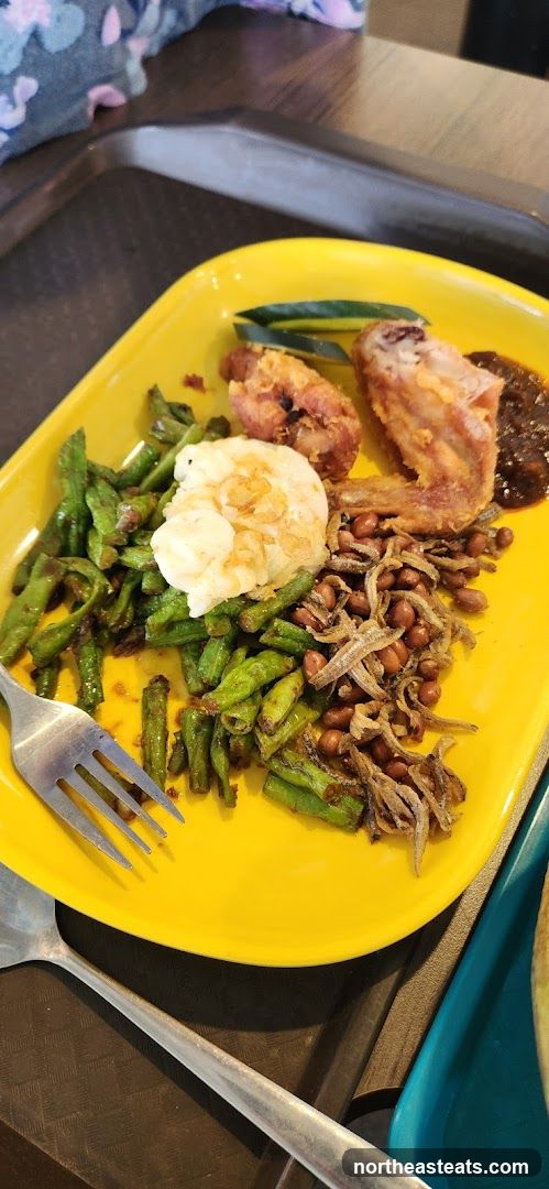 Nasi Lemak with Fried Chicken Wing