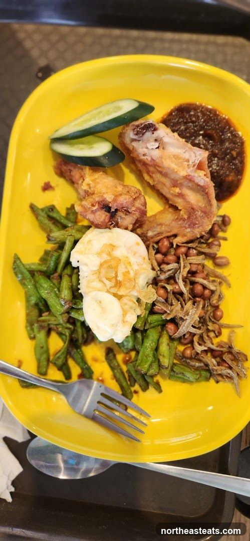 Nasi Lemak with Fried Chicken