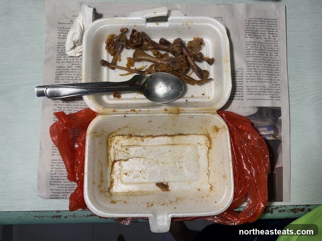 Leftover Food in Takeout Container