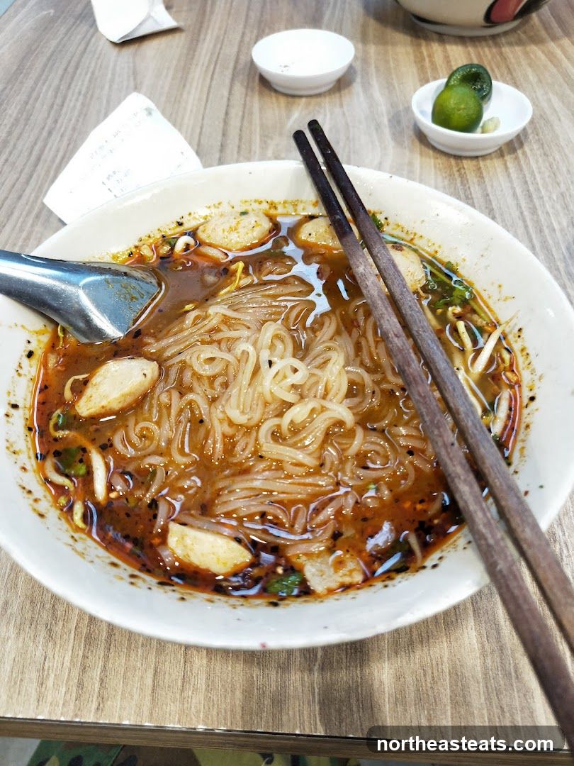 Noodle Soup with Meatballs