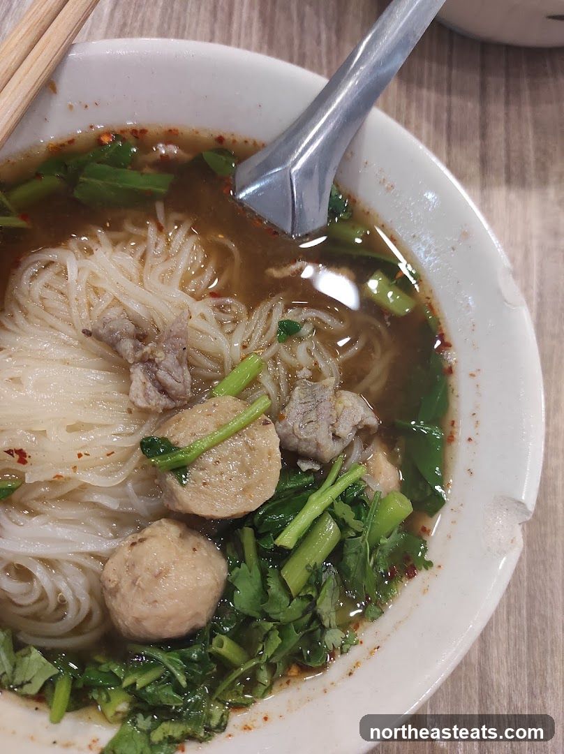 Noodle Soup with Meatballs