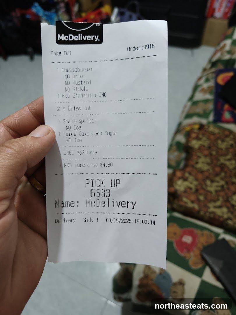 McDelivery Receipt