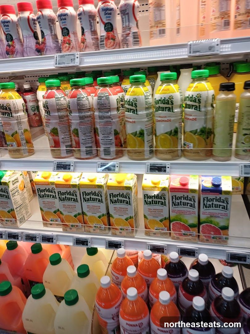Beverage aisle in a supermarket