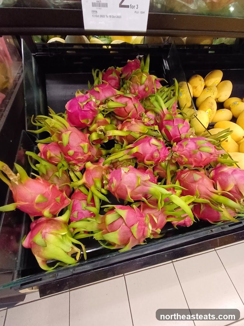Dragon Fruit and Mangoes