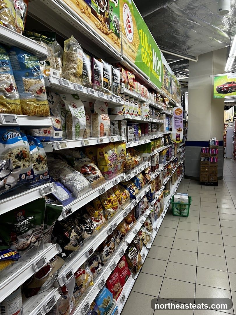 Cereal Aisle in a Supermarket