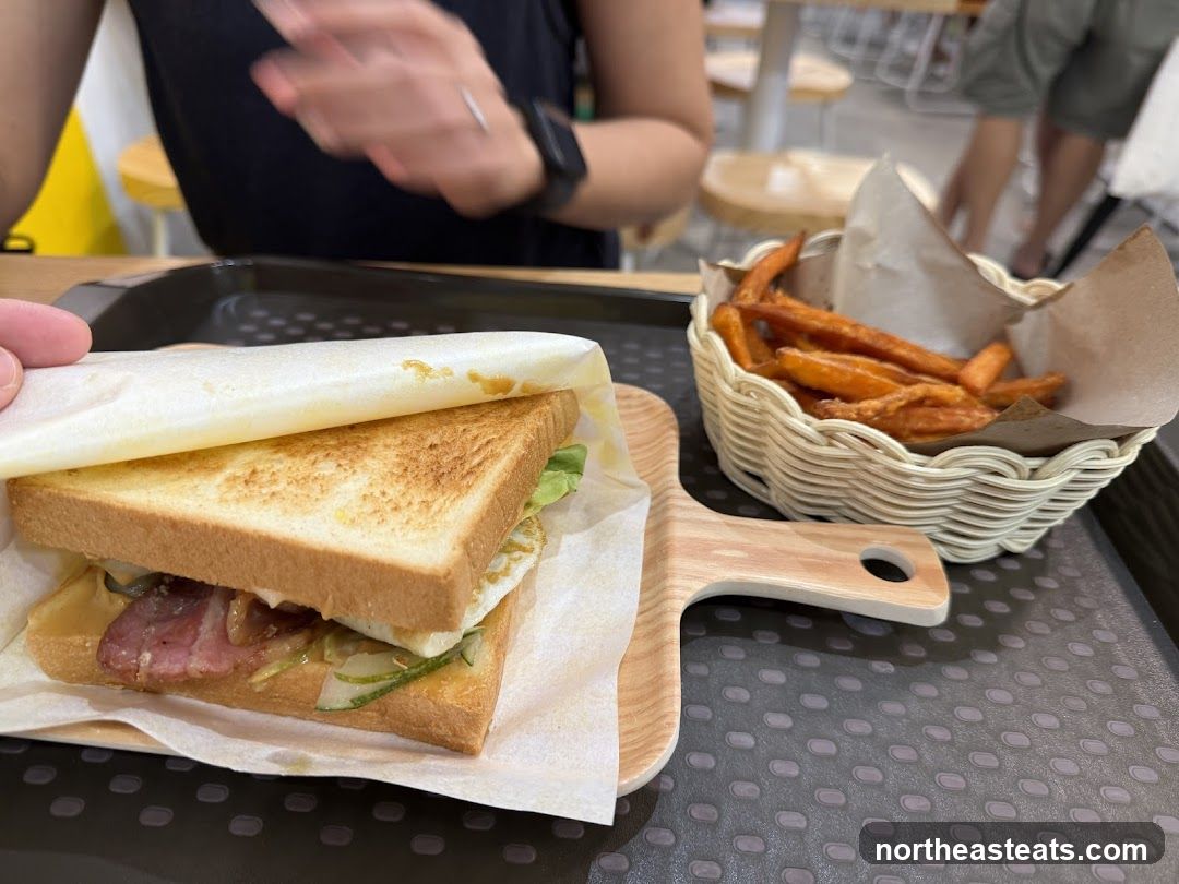 Sandwich and Sweet Potato Fries