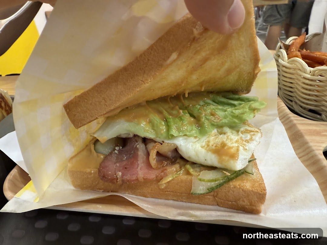 Sandwich with Bacon, Egg, and Lettuce