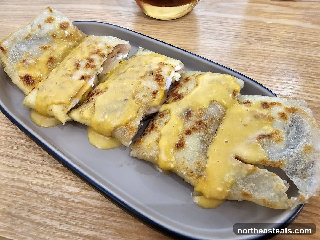 Savory Crepes with Cheese Sauce
