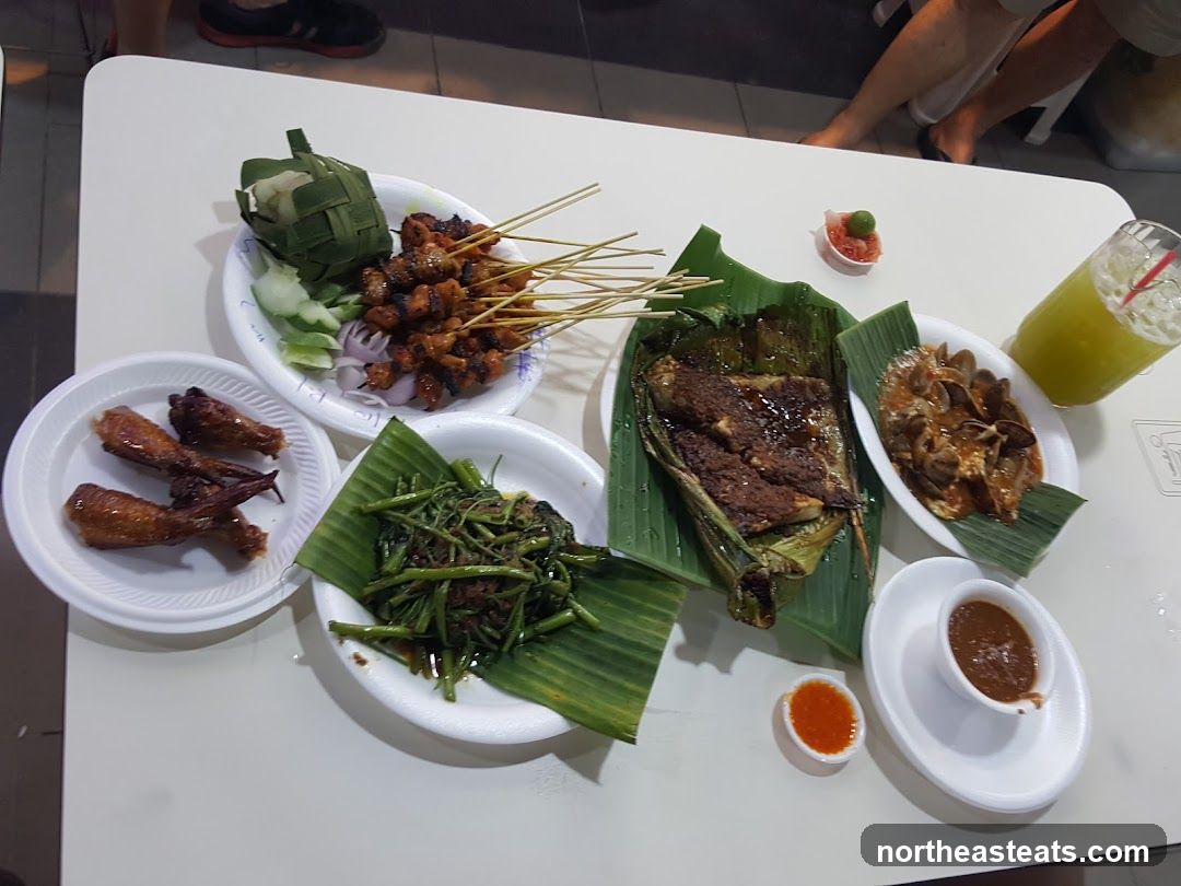 Assortment of Grilled Seafood and Sides