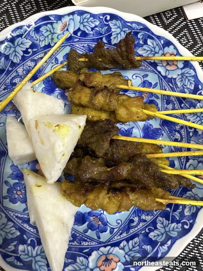 Satay Skewers with Rice Cakes
