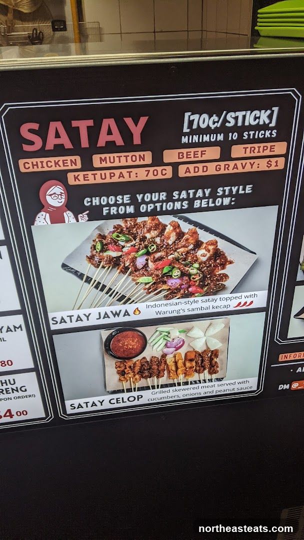 Satay Menu