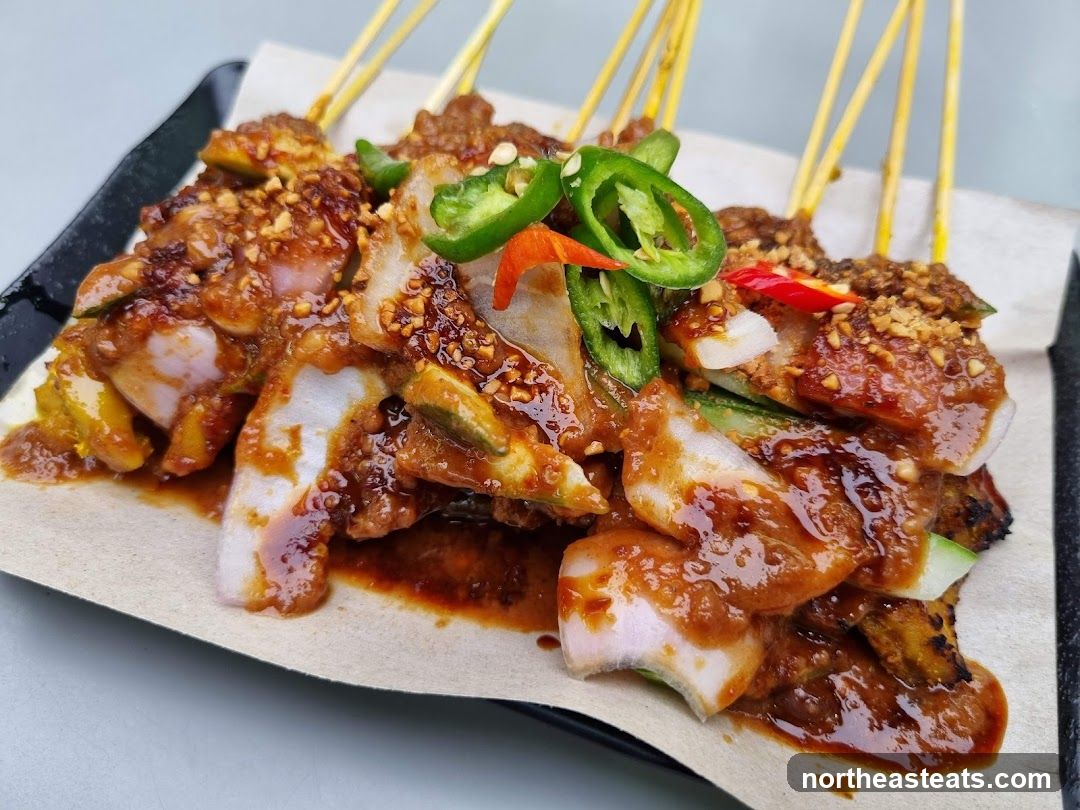 Satay Skewers with Peanut Sauce