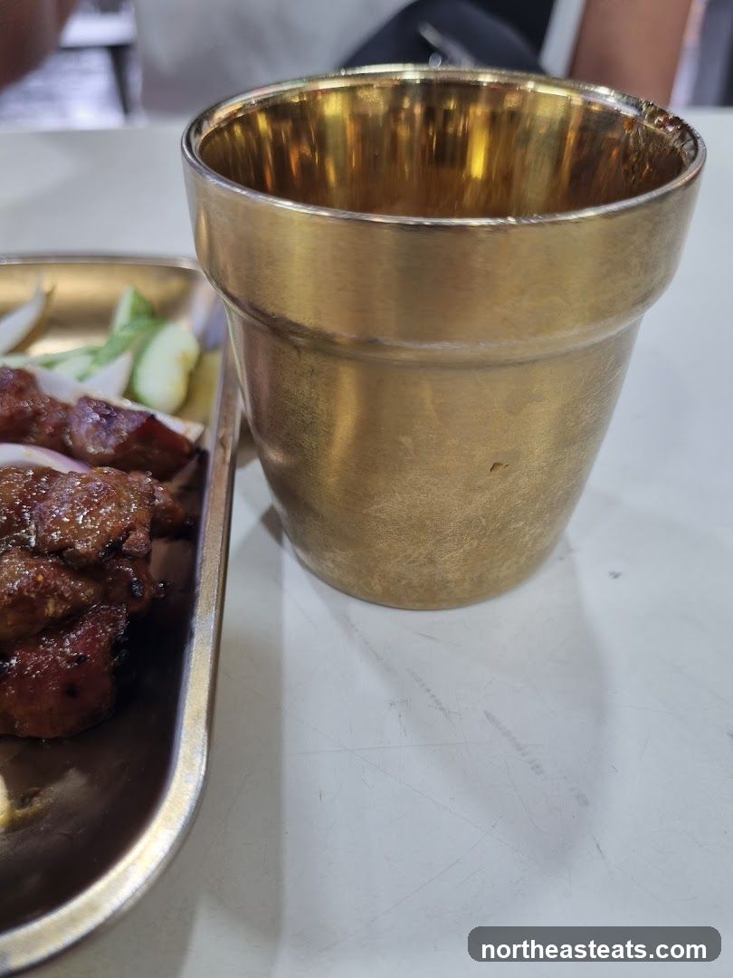 Golden Cup and Food