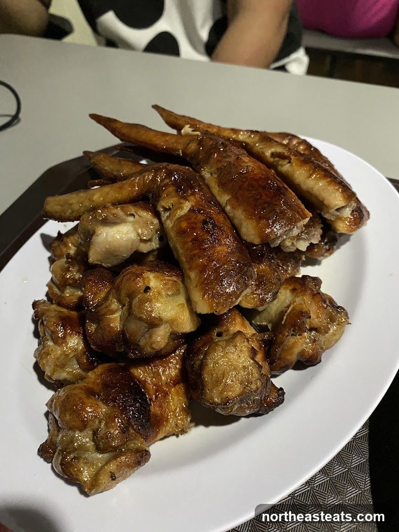Plate of Grilled Chicken Wings