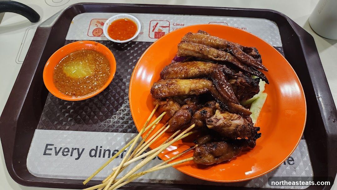 Grilled Chicken Wings and Satay with Peanut Sauce