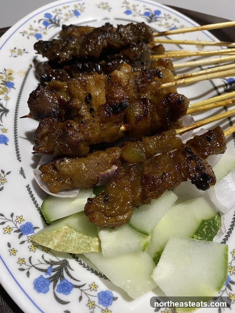 Satay Skewers with Cucumber