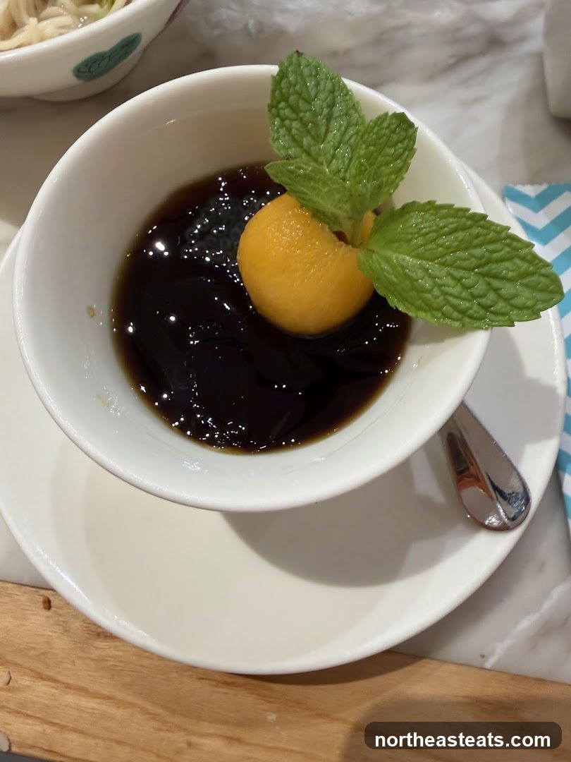 Dessert with Mint and Fruit