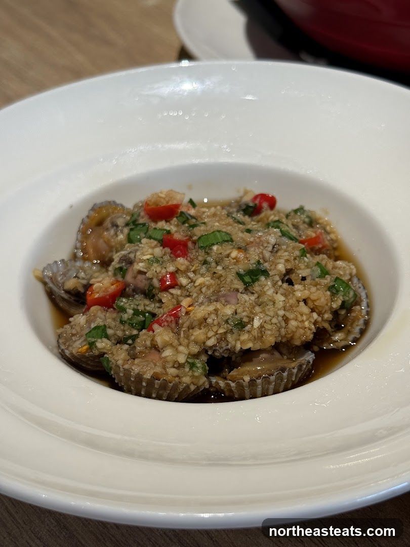 Steamed Cockles with Garlic and Chili
