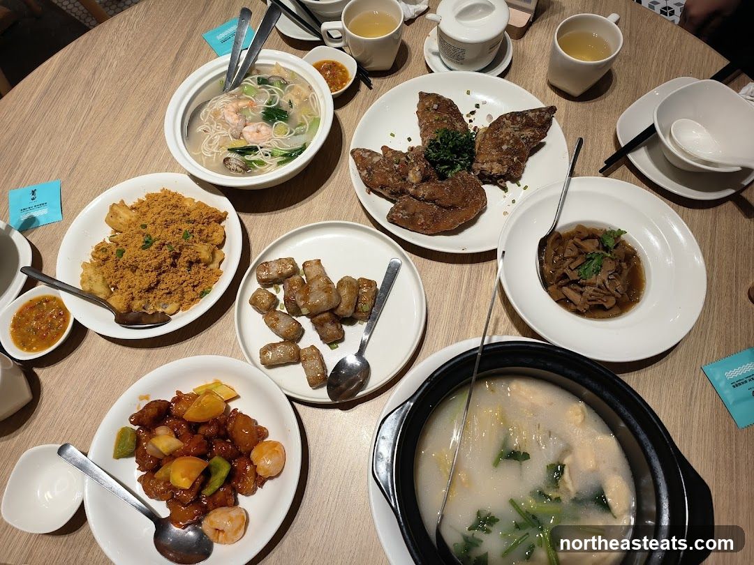 A table full of Chinese dishes