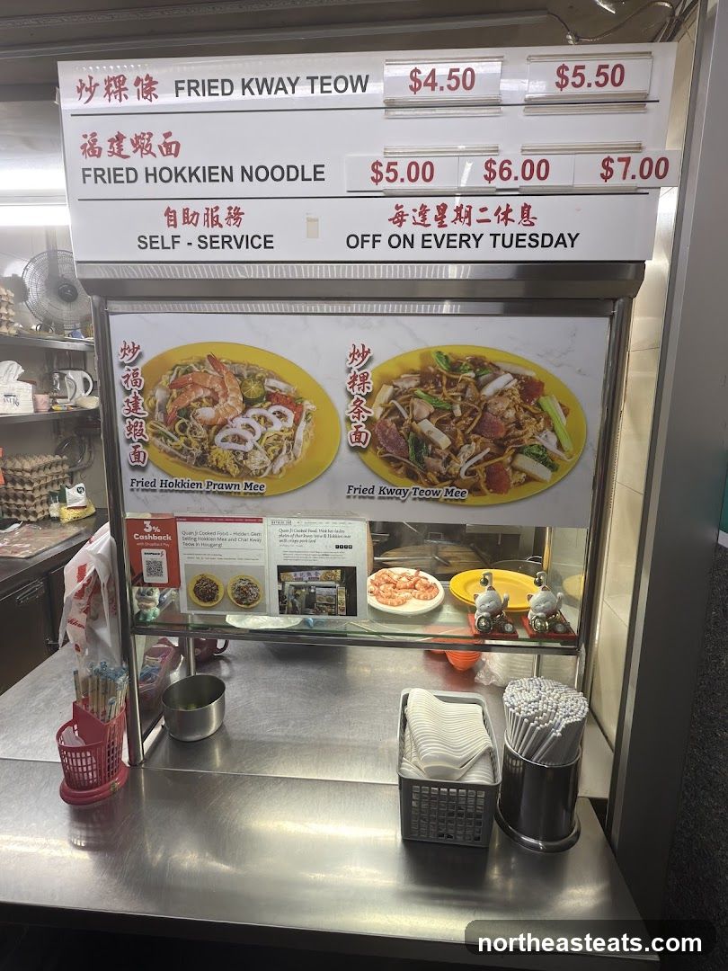 Fried Kway Teow and Fried Hokkien Noodle Menu
