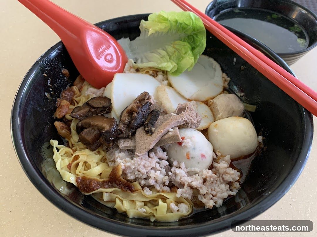 Noodle Dish with Meat and Fish Balls