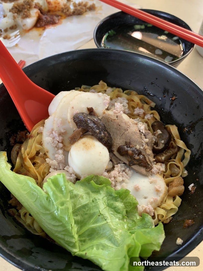 Noodles with Fish Balls and Minced Meat